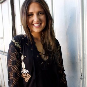 Boho long sleeve top